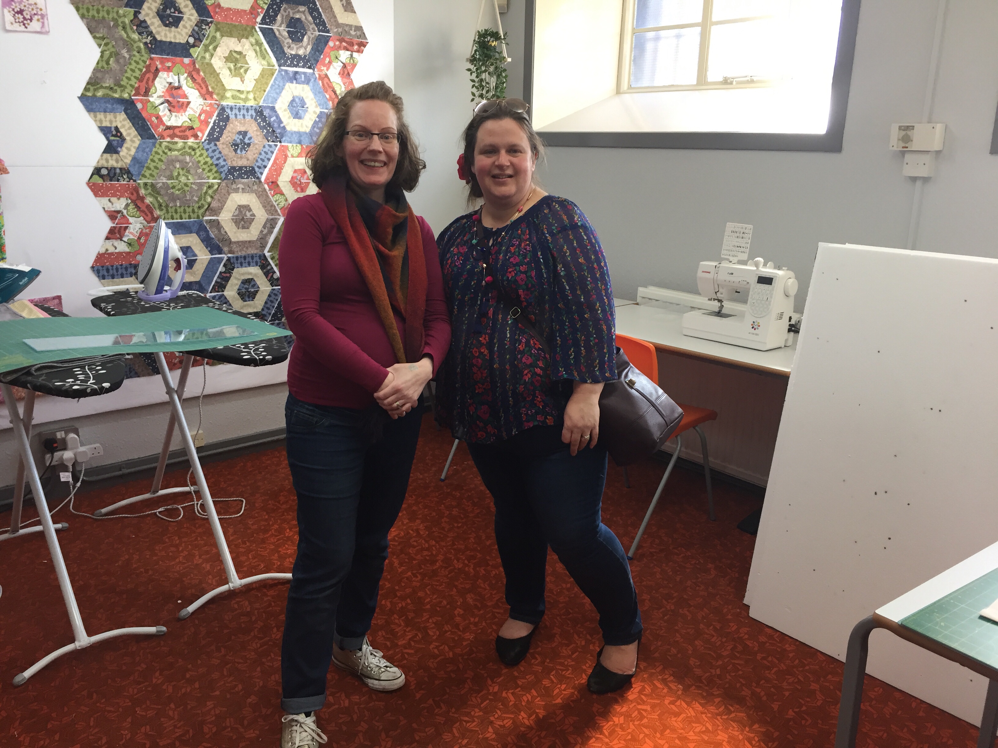 Aileen, the owner of Sew Yarn Crafty and The Sewing Studio and myself! 